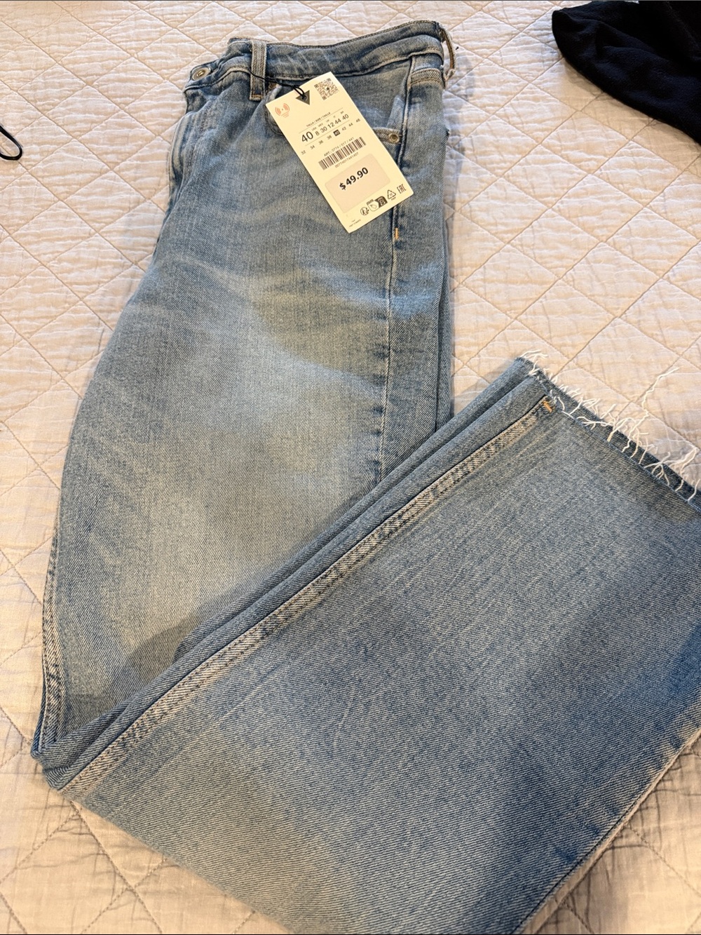 Zara Light Blue Straight-Leg Women's Jeans